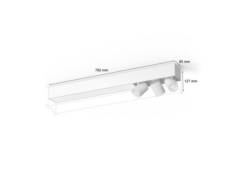 Philips Hue White & Color Ambiance Centris 3-Deckenspot Wei Smarte Beleuchtung für jeden Raum