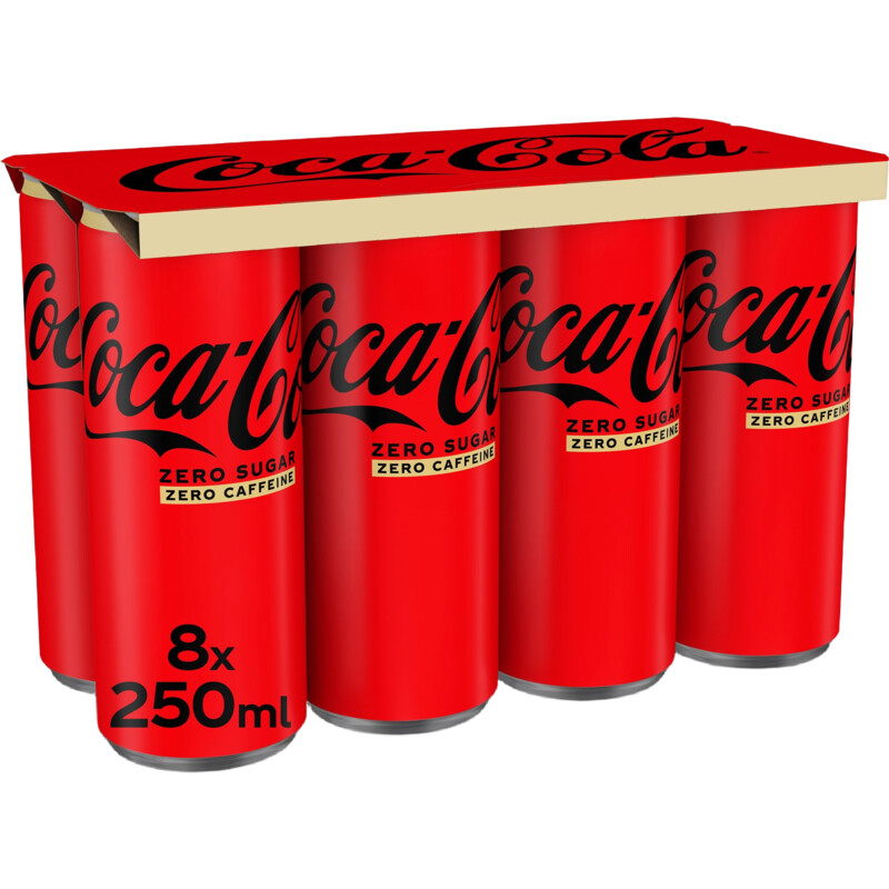 Coca-Cola Zero sugar zero caffeïne 8-pack