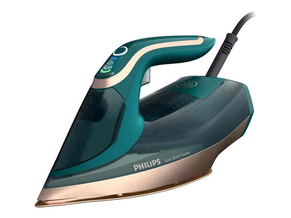 Philips Azur 8000 Series DST8030 - Dampstrygejern med automatisk afbrydelse - såleplade: SteamGlide Elite - 3000 W - opalgrøn