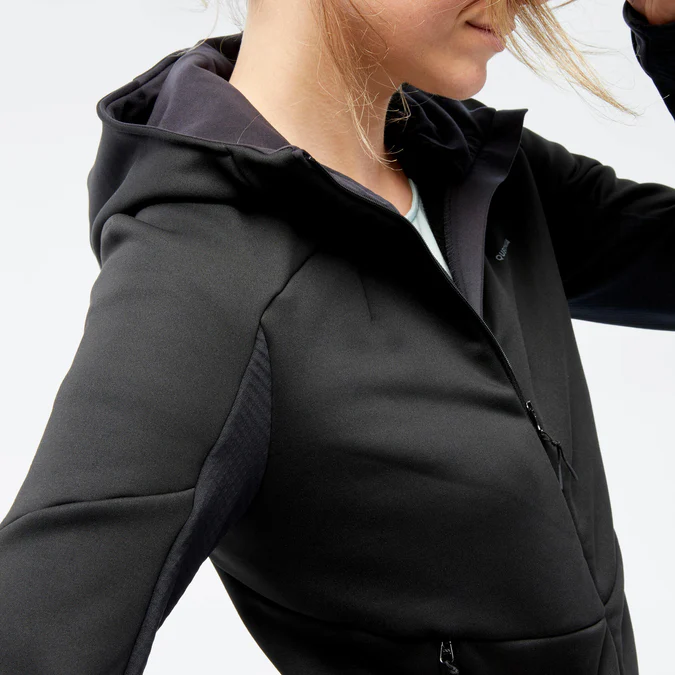 Decathlon Quechua - Jaqueta Fleece Feminina para Caminhada Quechua - MH520 com Capuz