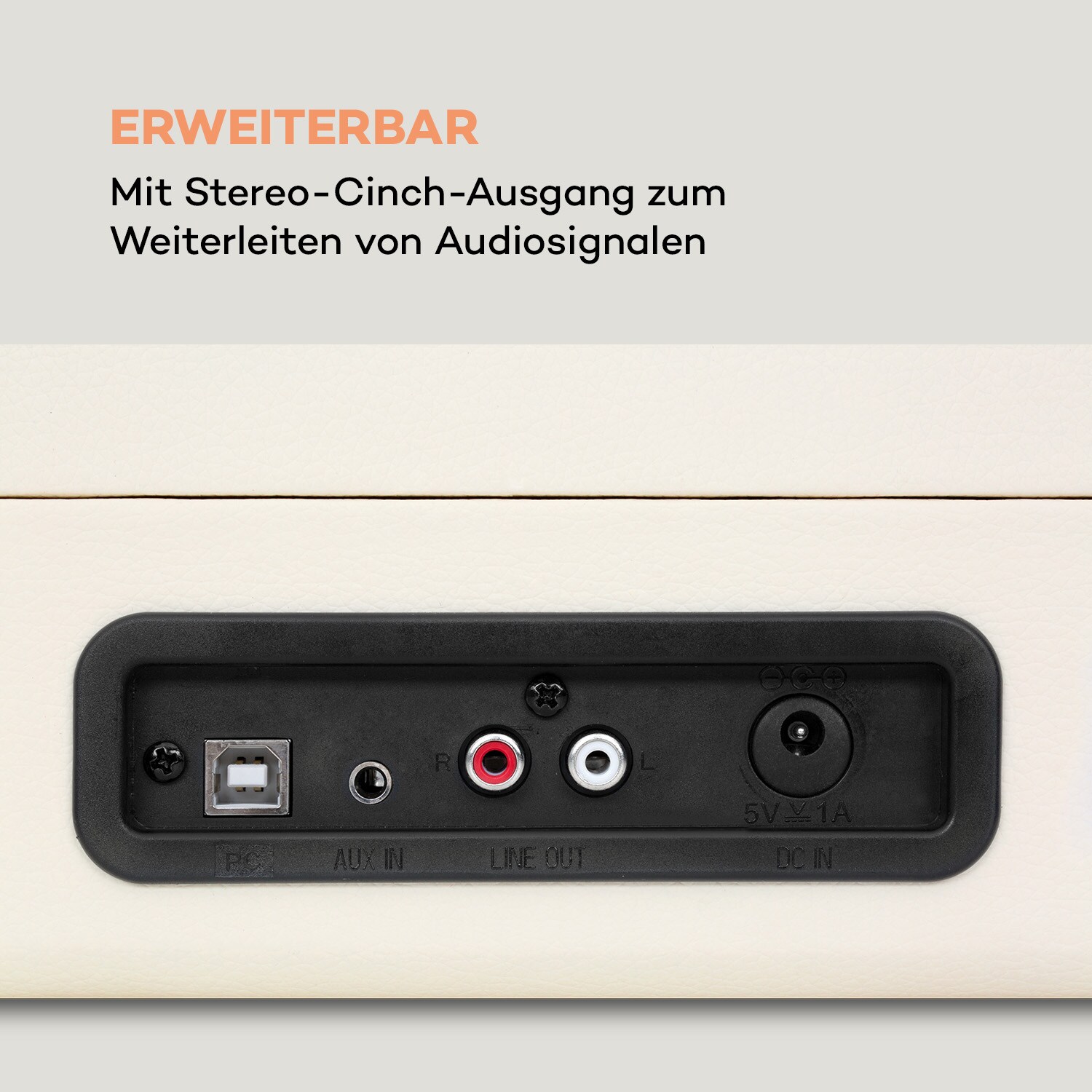 Nostalgy by auna Peggy Sue Retro-Plattenspieler LP USB AUX