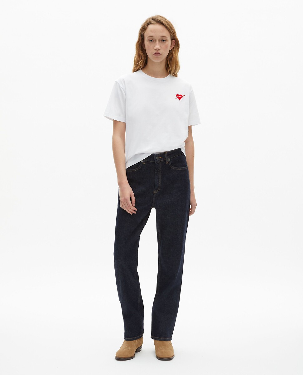 THE KOOPLES<br>Camiseta com gola redonda, mangas curtas e estampa de corações