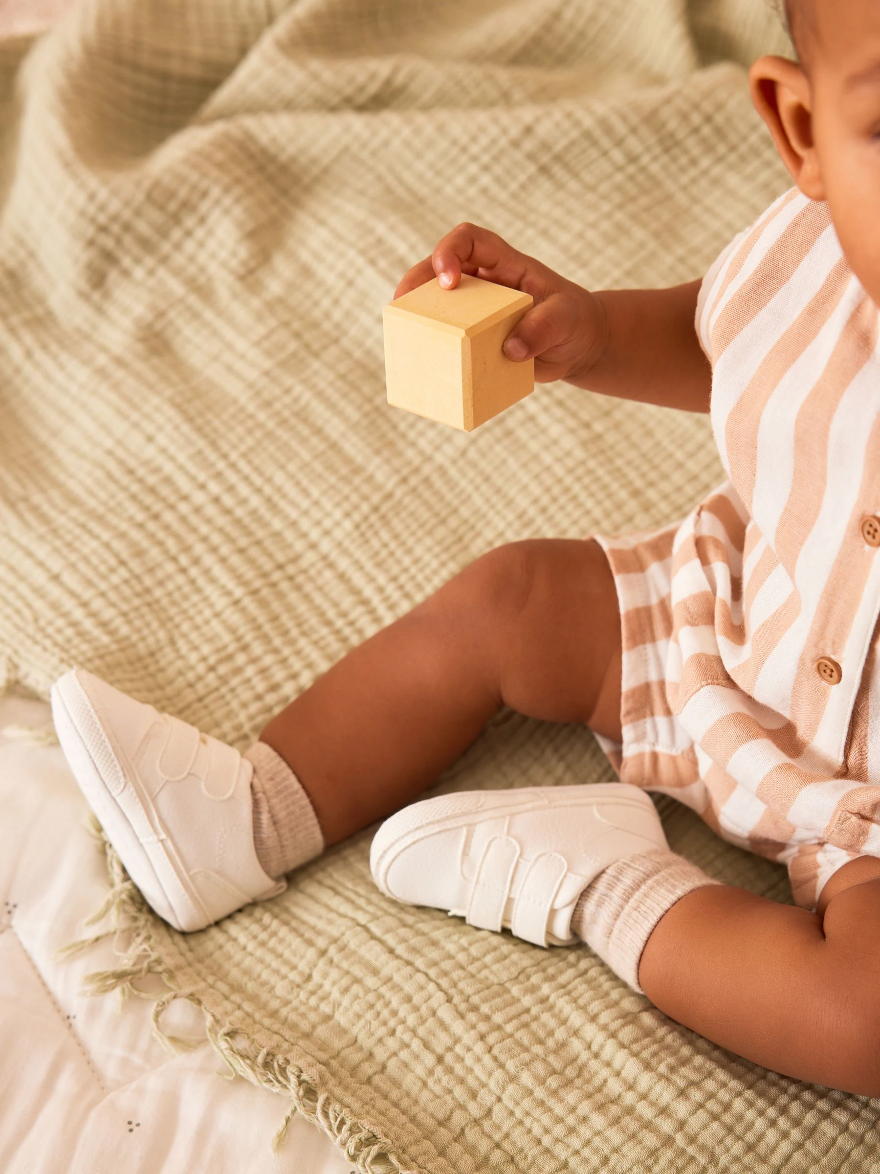 Wit - Babysneakers met twee bandjes (0-24 mnd)