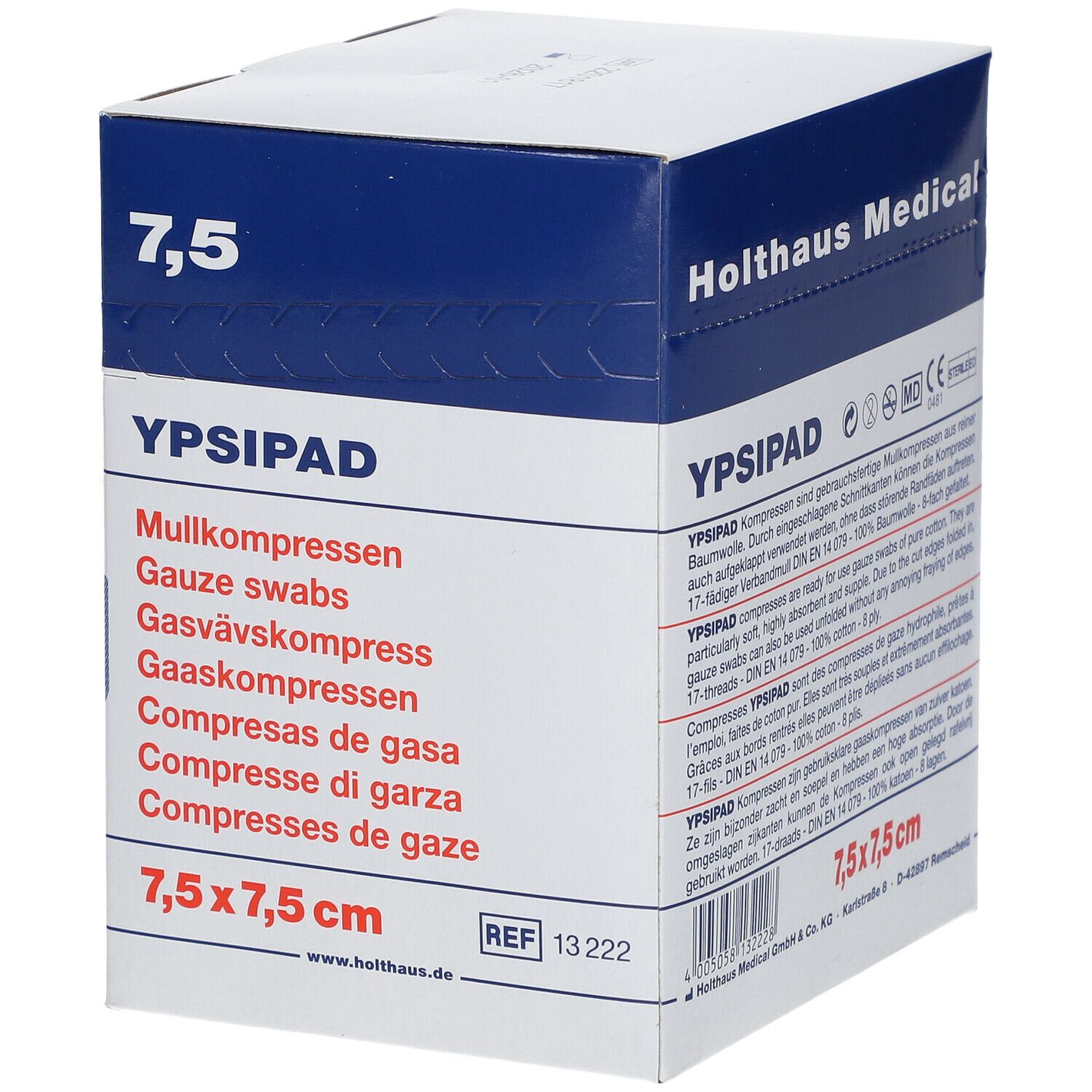 YPSIPAD Mullkompressen 7,5 x 7,5 cm steril