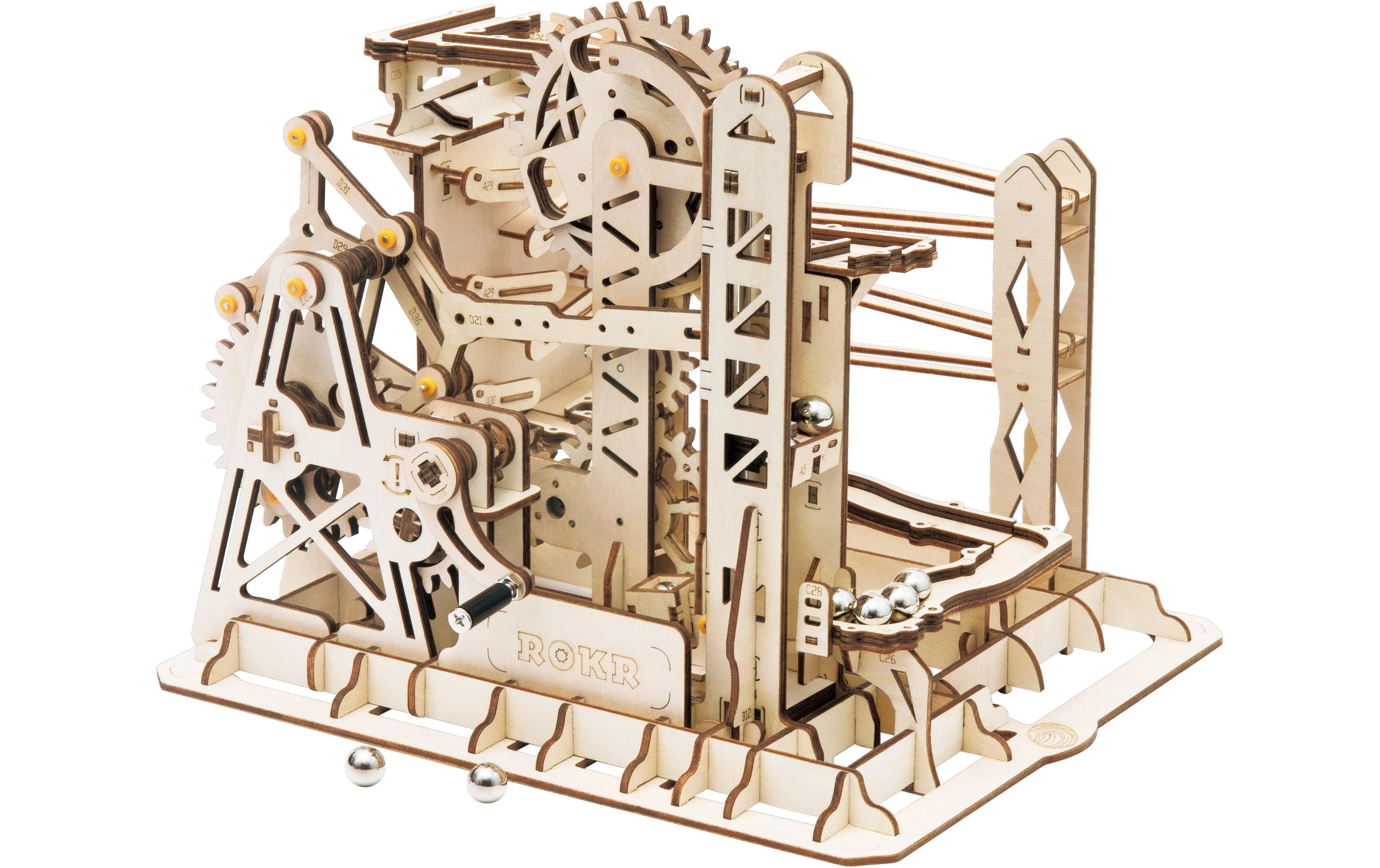 Bausatz Marble Explorer Kugelbahn3D-Puzzle aus lasergeschnittenen Holzteilen