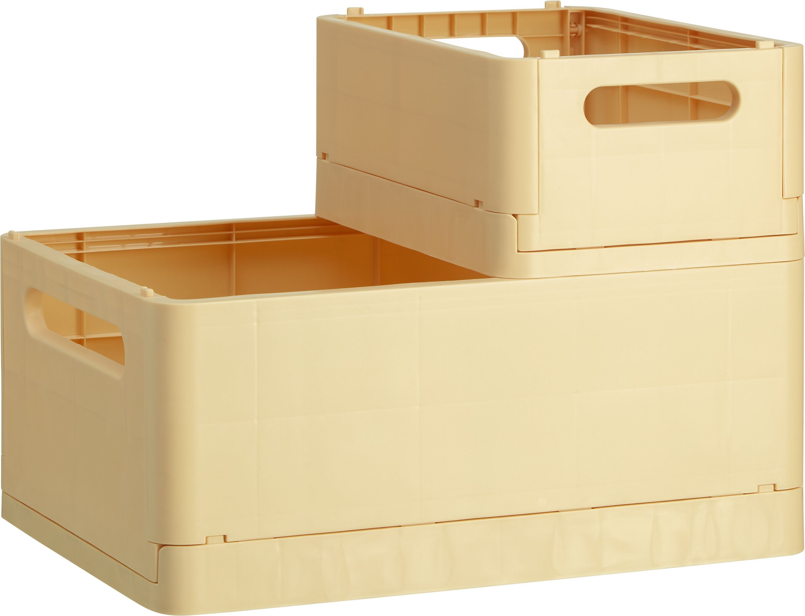 SAVINA Faltbare Box GRS - Gelb / B: 27.5 cm x T: 37.5 cm x H: 16.2 cm