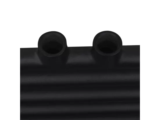 Sèche-serviettes eau chaude à rails droits noir 600x1160 mm
