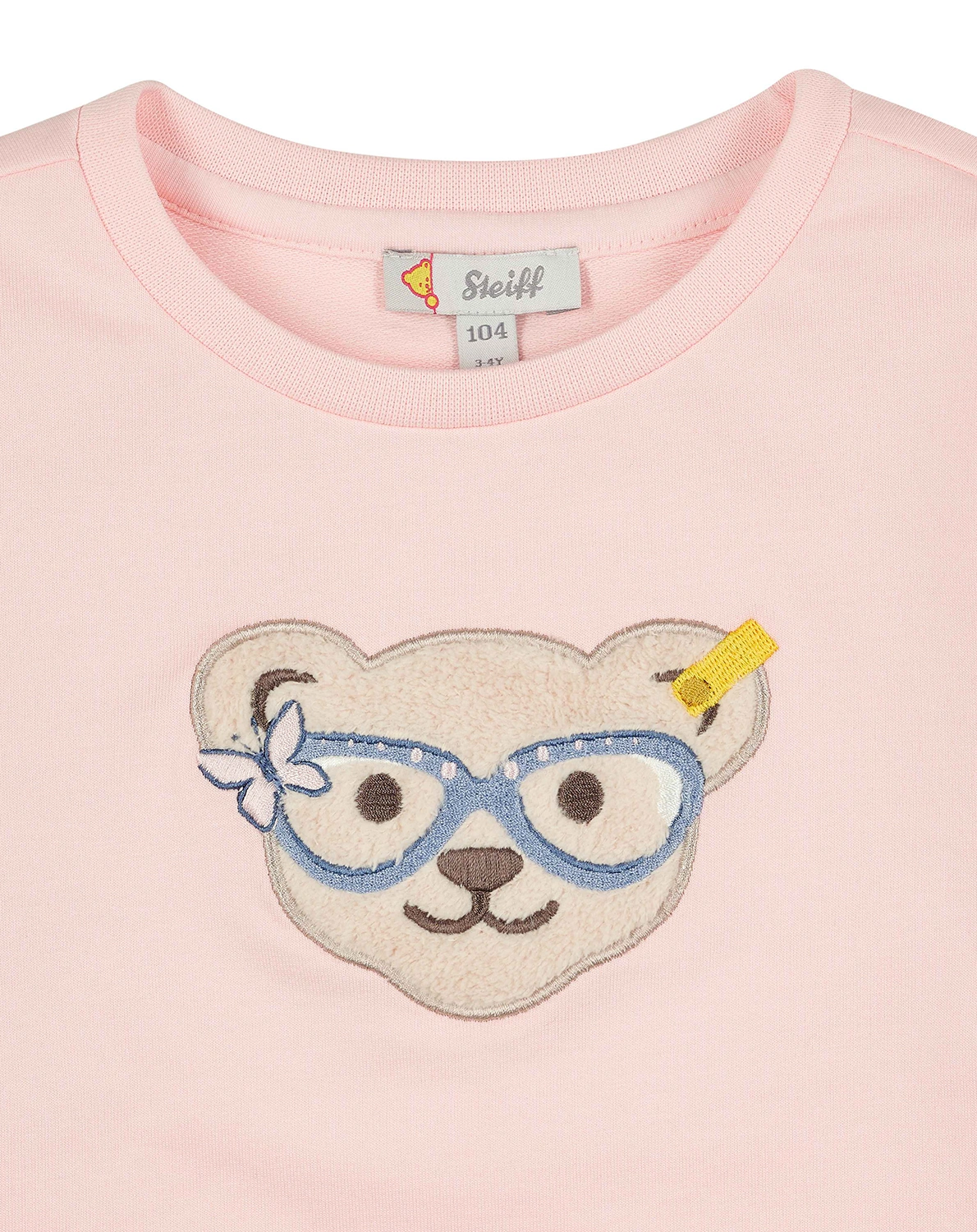 Sweatshirt TEDDY MIT BRILLE in seashell pink