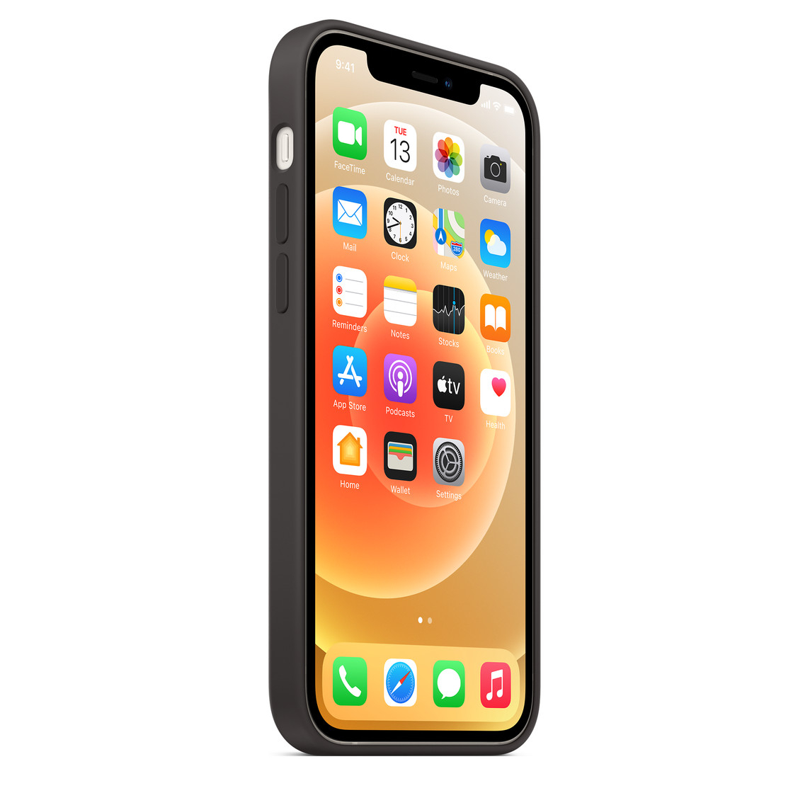 iPhone 12 Mini MagSafe Silikon Case Hülle (MHKX3ZM/A) - Black (Schwarz)
