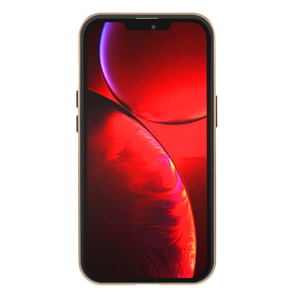 iPhone 13 Magnetische Alu Schutzhülle mit Panzer Glas Backcover   Displayschutz (Magnet-Technologie) - Gold