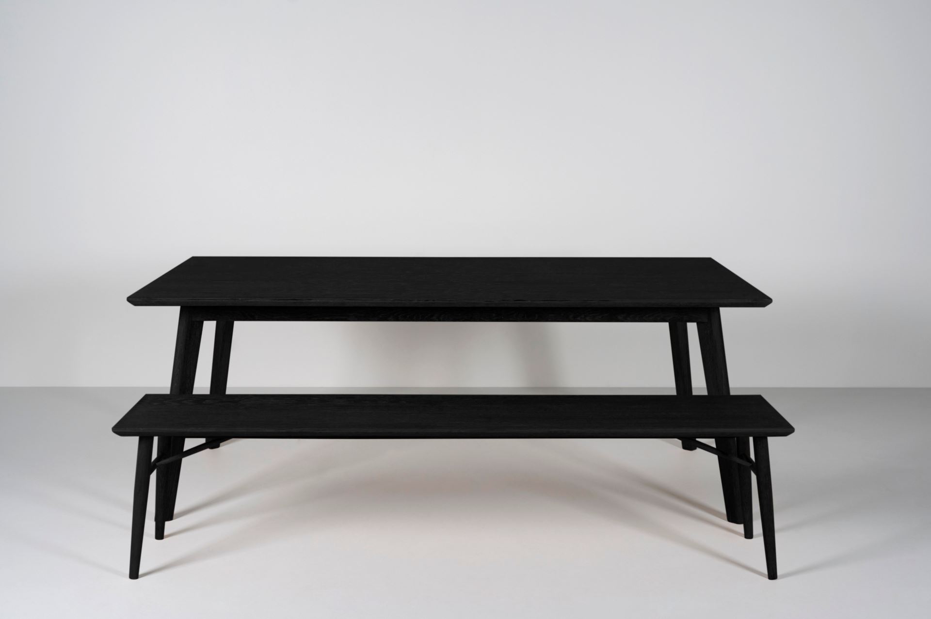 Spisebord svart - 100x200x75 cm