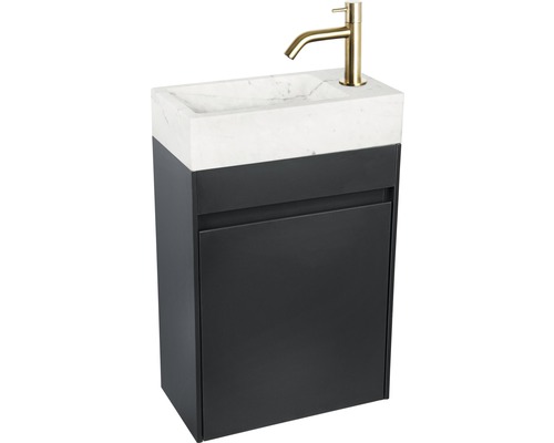 Wastafelmeubel Verschil HURA L BxHxD 39,5 x 52 cm x 21,5 cm Frontkleur antraciet