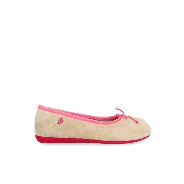 Hot Potatoes Pantufas Femininas Fechadas Castanho Tipo Sabrina 38 - MP_0552778_67563Beig