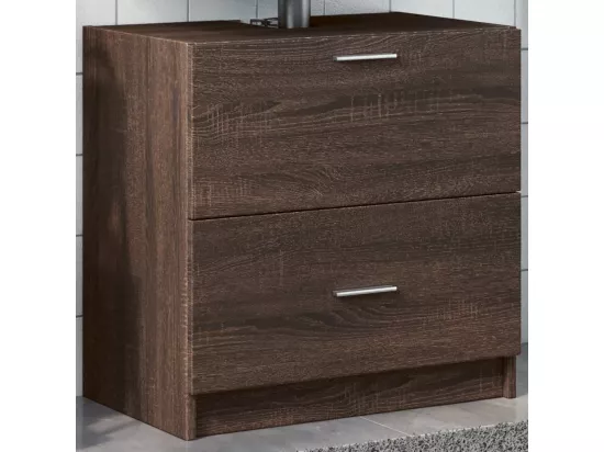 Meuble d'évier chêne marron 59x37x59 cm bois d'ingénierie