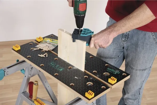 wolfcraft GmbH MASTER 200, Savbuk arbejdsbord, MDF, Aluminium, Sort, 180 kg, 14,5 cm, 36,5 cm