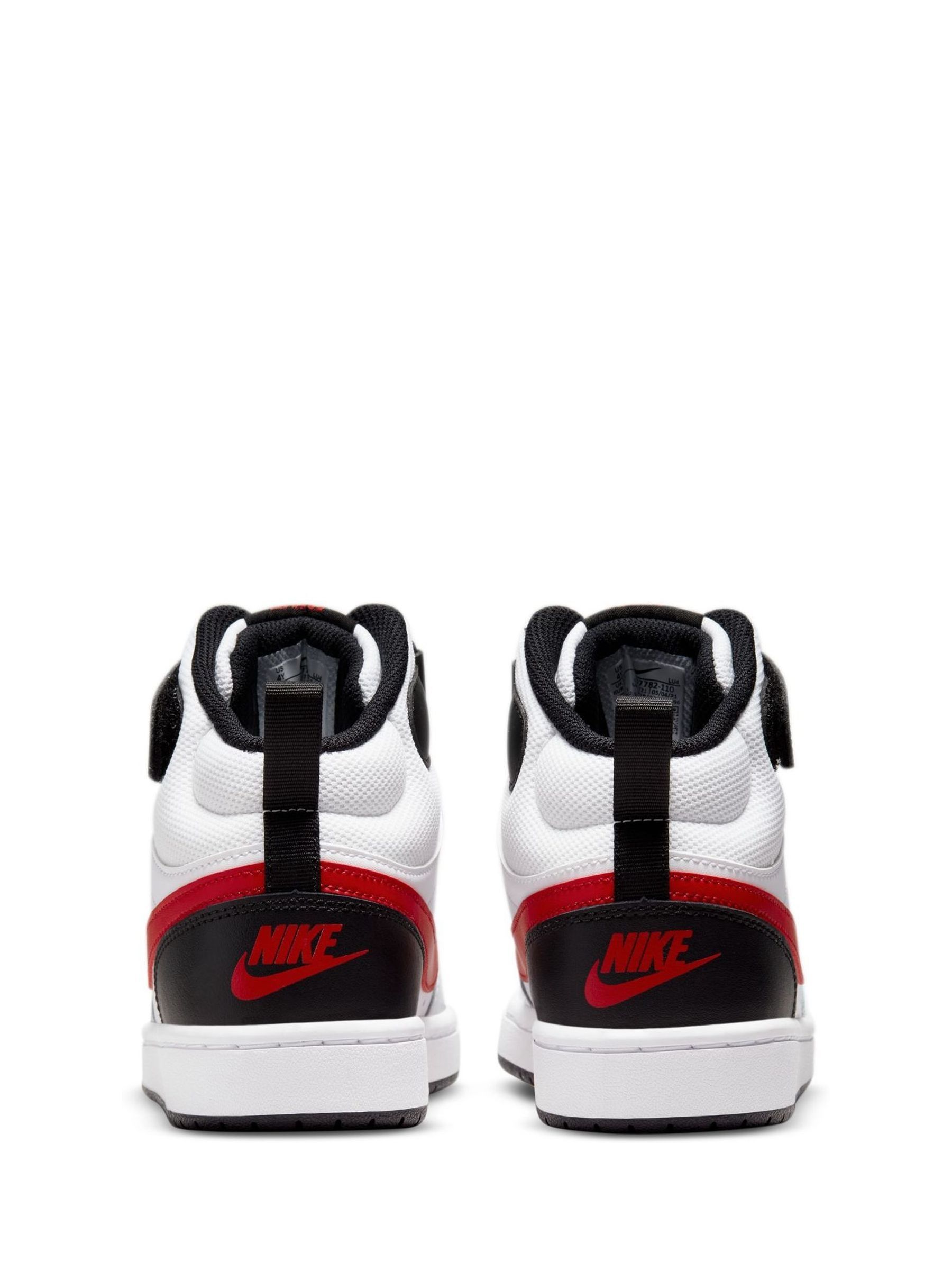 Rood/wit - Nike Court Borough Mid sneakers voor jeugd