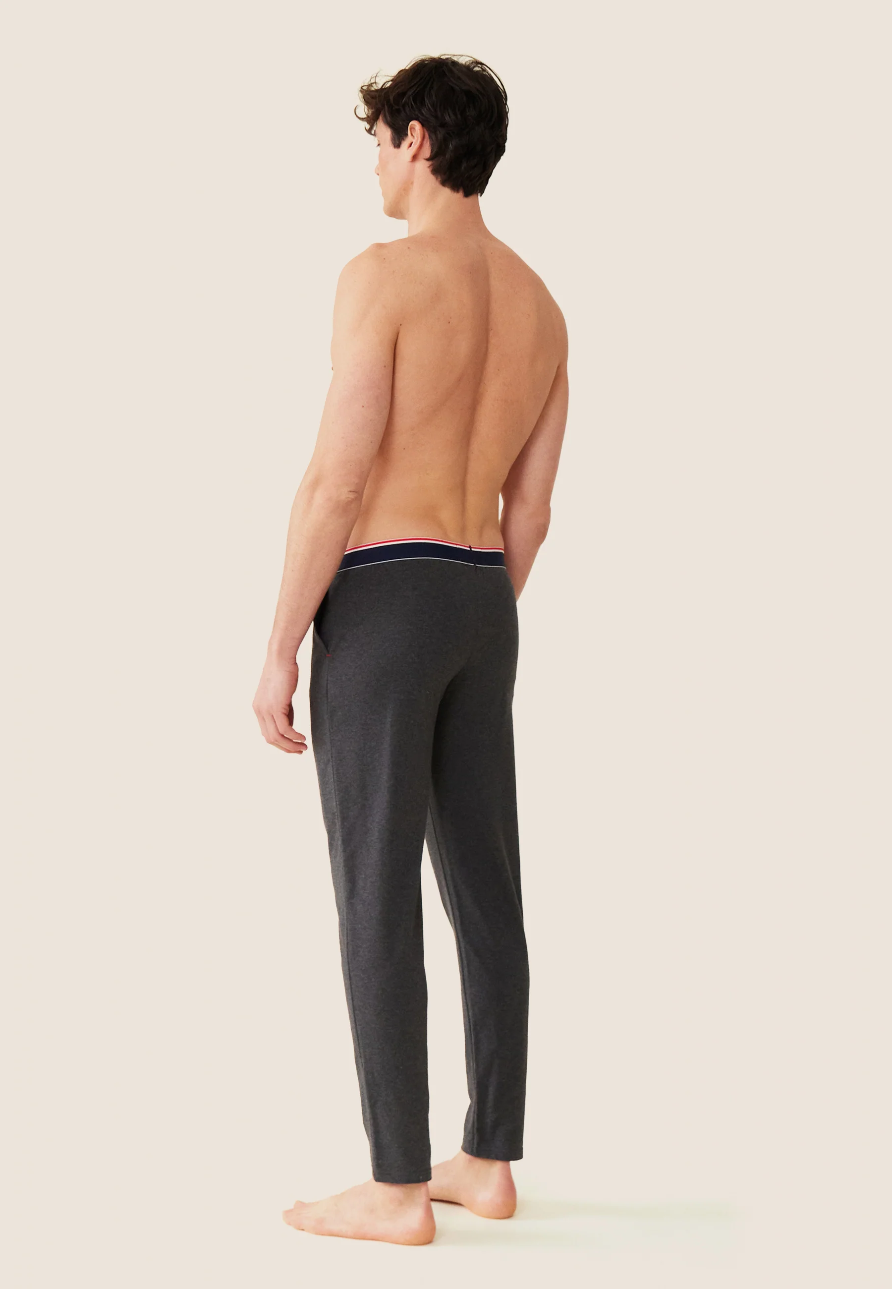 Bas de pyjama en coton-Toudou Gris Anthracite