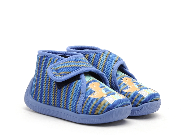 Bossi chaussons bebe galia 0068 velcro bleu
