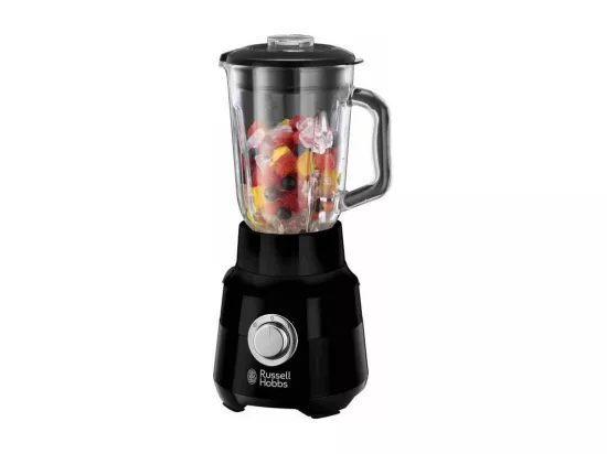 Blender - RUSSELL HOBBS - Matte Black 24722-56 - 650 W - Noir mat - Bol verre 1,5 L - 2 vitesses + pulse