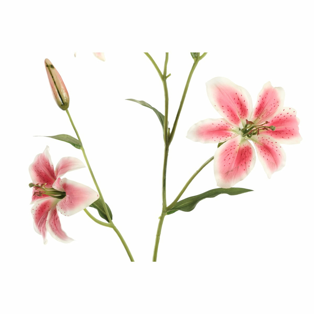 Ptmd branche artificielles lelie - 115x30x114 cm - plastique - rose