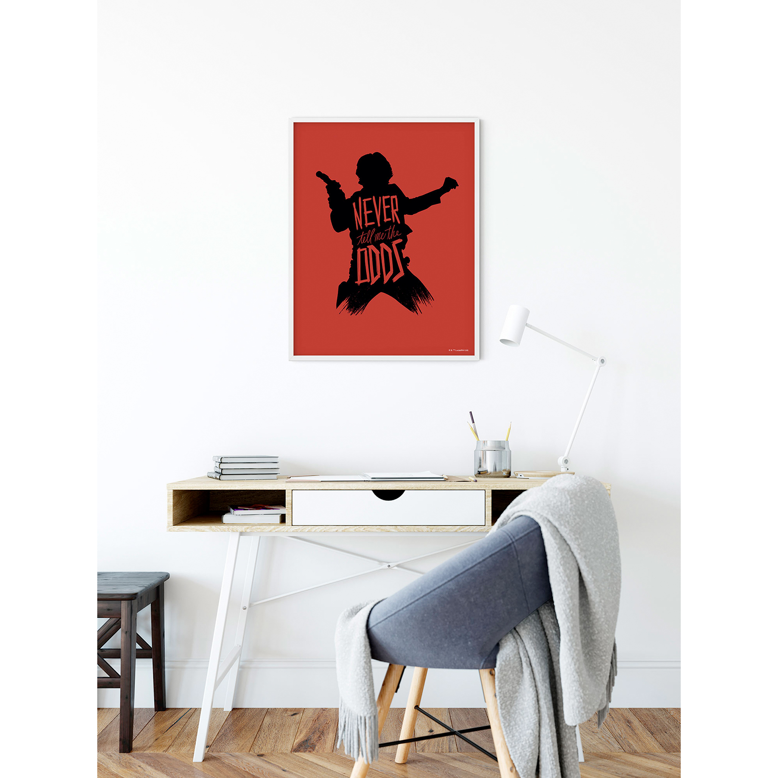 Wandbild STAR WARS SILHOUETTE QUOTES - rot-schwarz - 50x70 cm