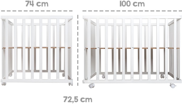 roba® Laufgitter »Little Stars, weiss, 74x100 cm« mit Folienboden