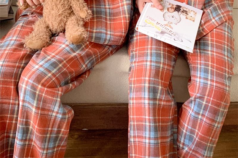 Tanee - Bijpassende geruite pyjamaset voor koppels