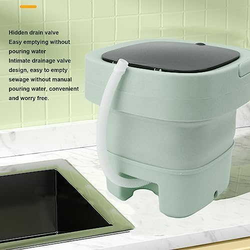 Petite Machine à Laver Portable, Lave Linge Multifonctionnel de Grande Capacité, Machine à Laver Pliable avec Essorage Doux pour Le Dortoir Le Camping Le (Green) : Gros électroménager