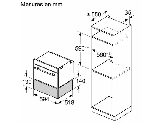 SIEMENS - Tiroir chauffe plat BI710C1B1, IQ700, Push Pull, 20 litres