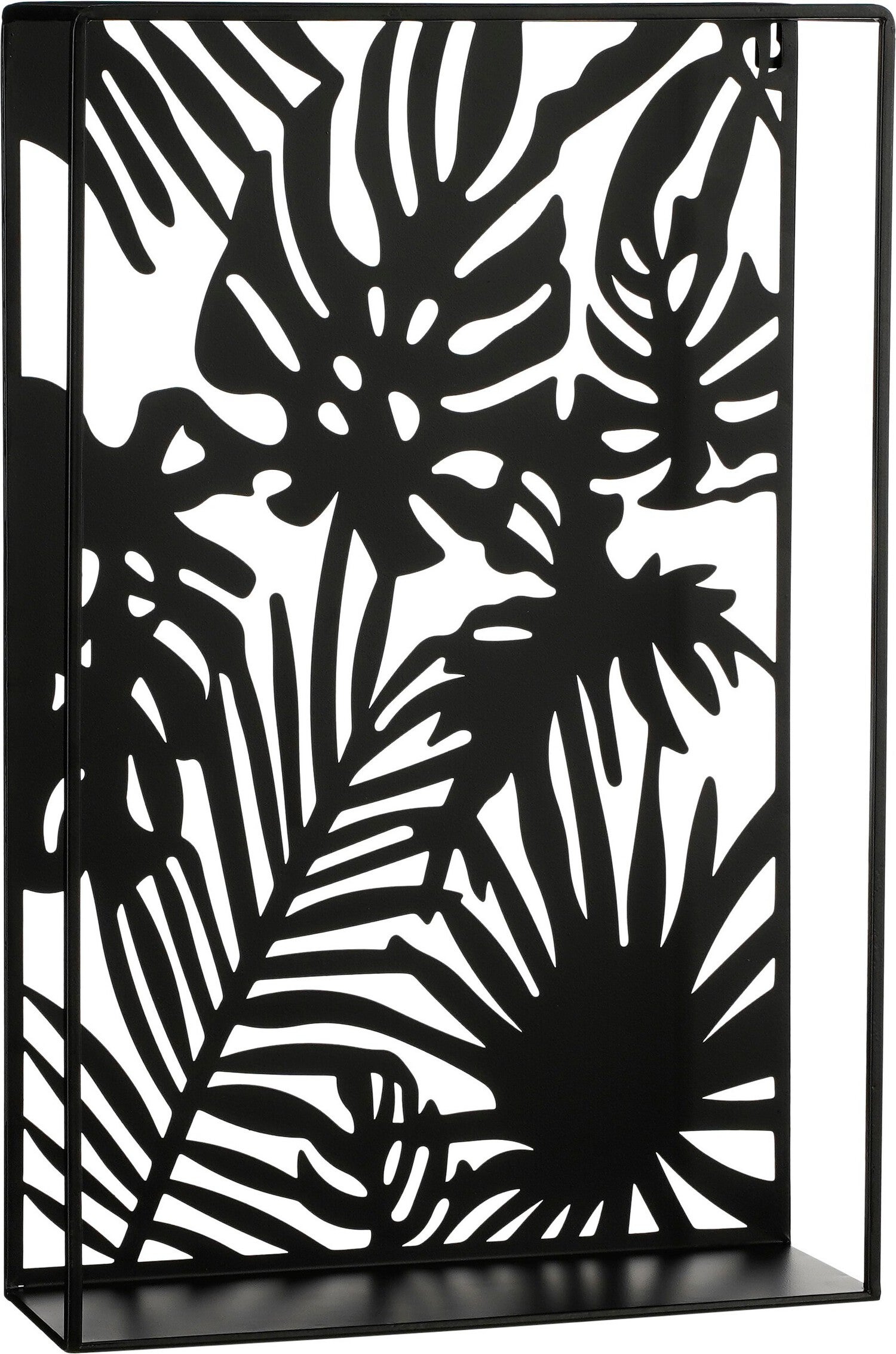 Mica Decorations tuin wanddecoratie zwart 38 x 12 x 58 cm