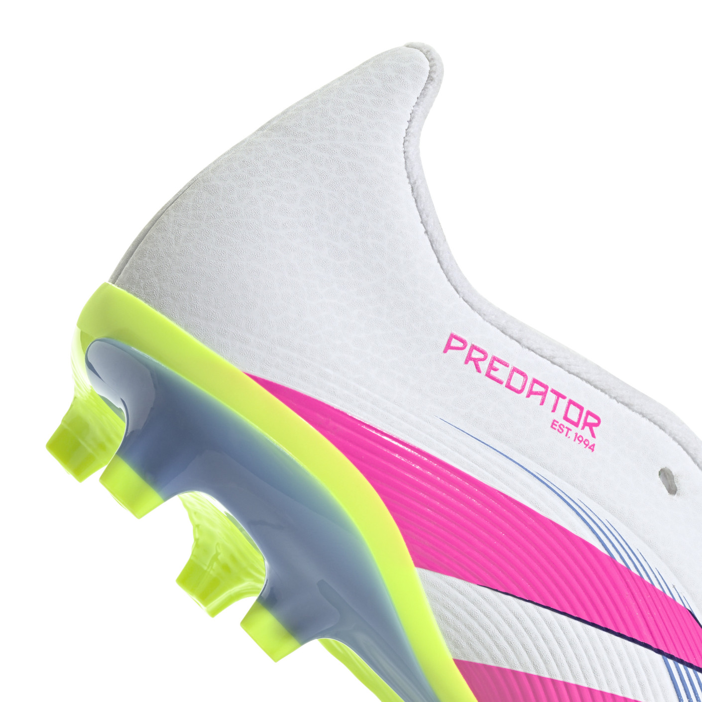 Adidas Predator League FT Gras Voetbalschoenen (FG) Kids Wit Roze Neongeel