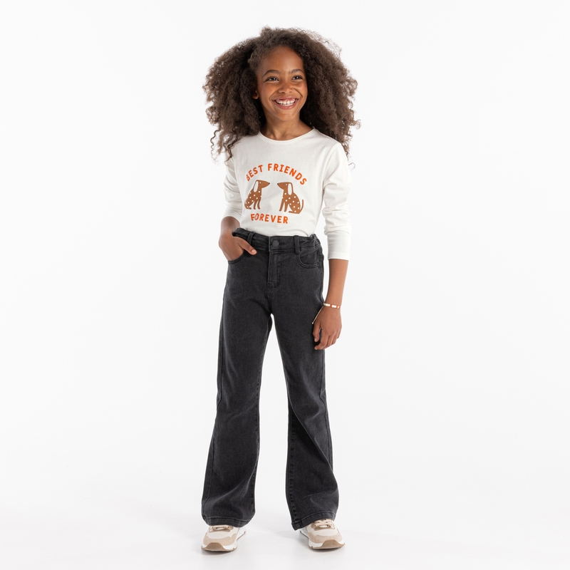 T-shirt best friends forever jaune fille