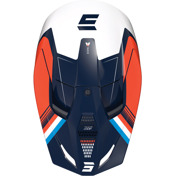Shot - Casque Race Tracer Navy / Orange fluo / Blanc brillant