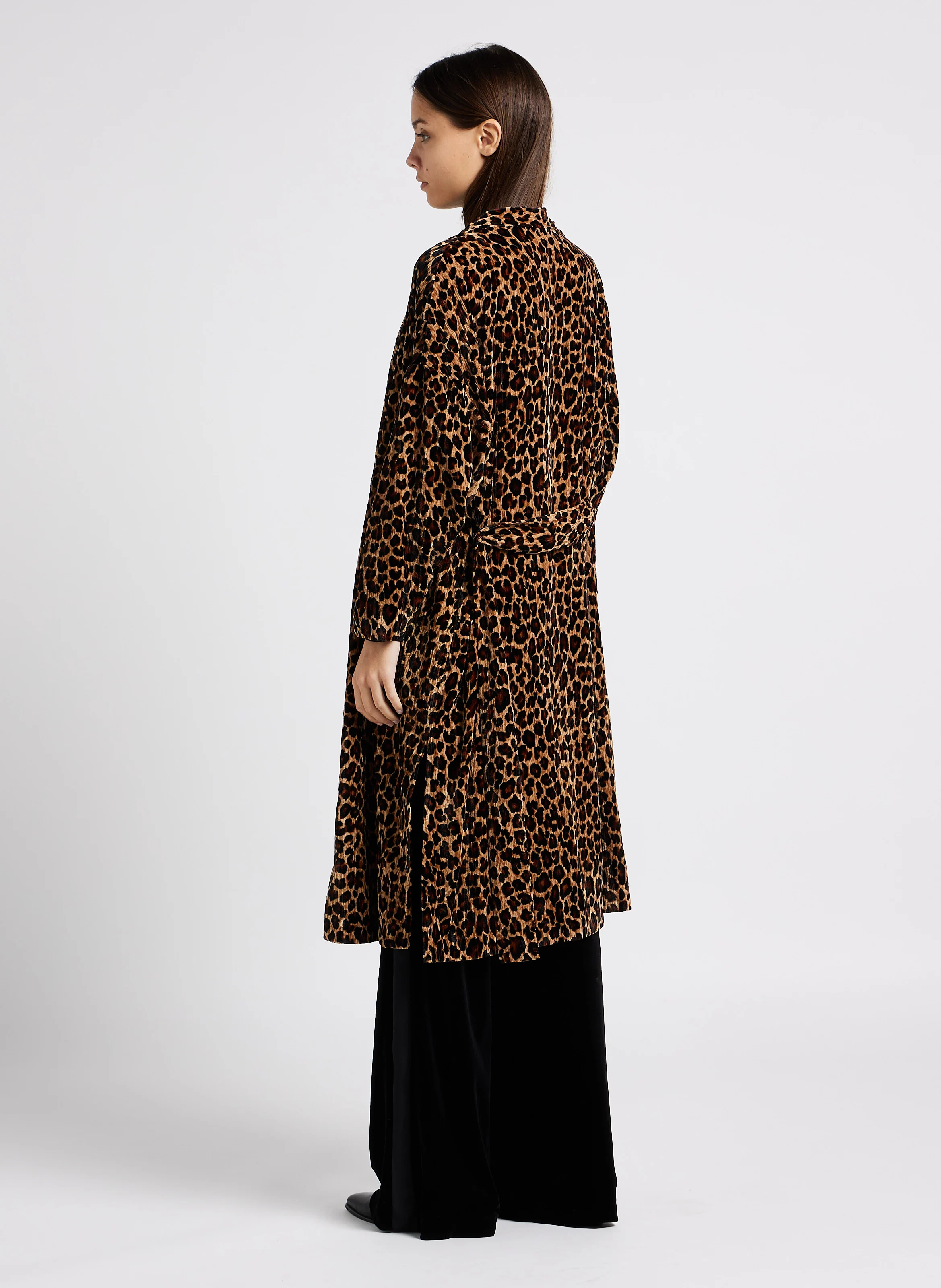 TOMBOLA - Manteau droit en velours imprimé | Multicolore