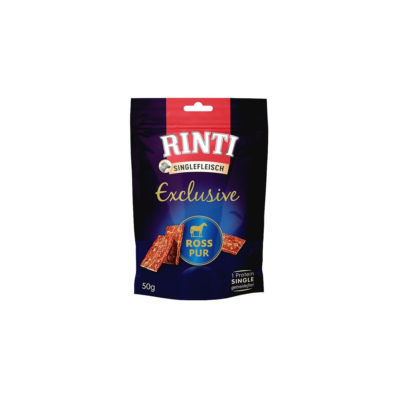 RINTI Singlefleisch Exclusive Snack Pur 2x50g Ross