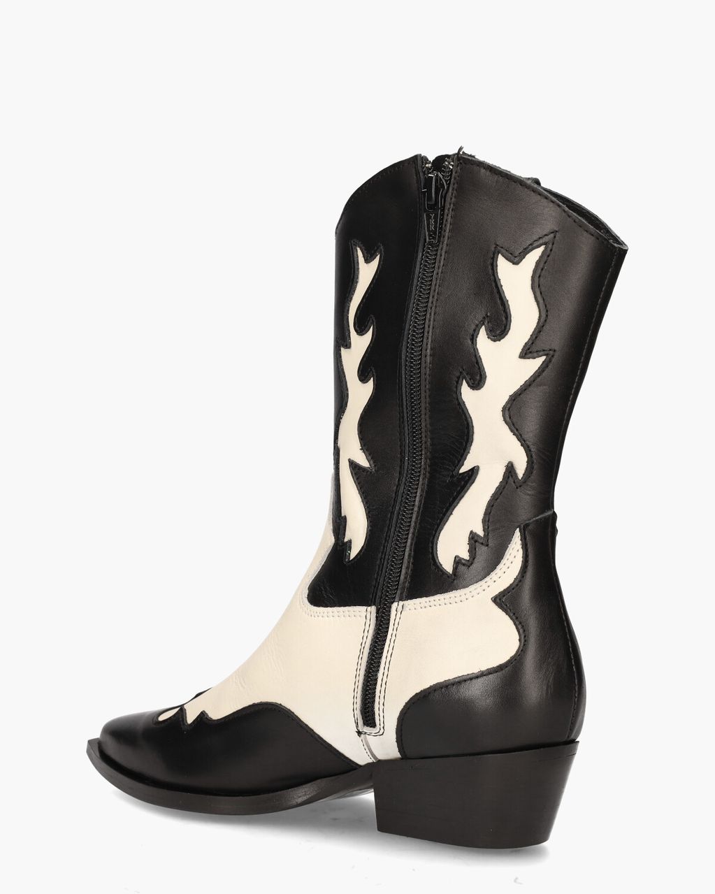 Miss Behave Tory 1-A Zwart/Off-White Damesboots