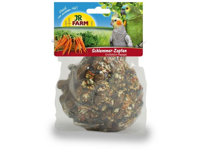 JR Farm Schlemmer-Zapfen für Grosssittiche & Papageien, 195 Naturbelassener Pinienzapfen