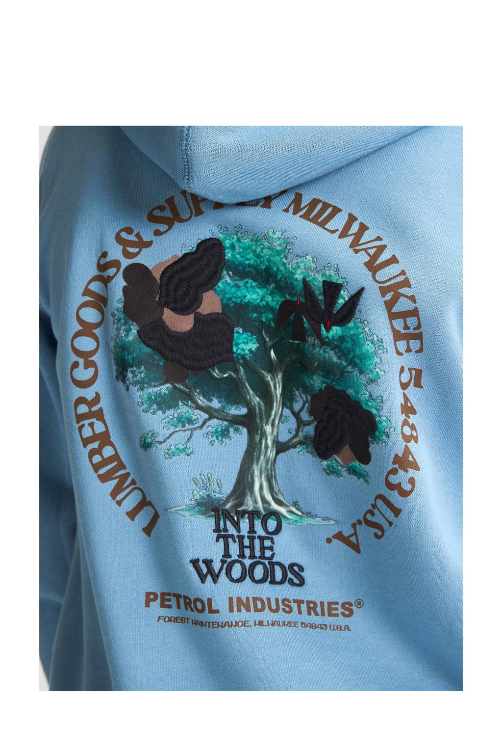 Petrol Industries hoodie lichtblauw