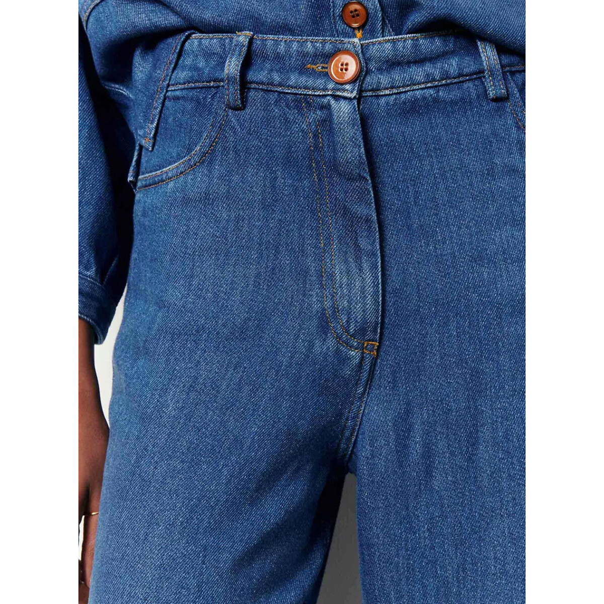 SESSUN<br>Calça jeans reta e larga Nica