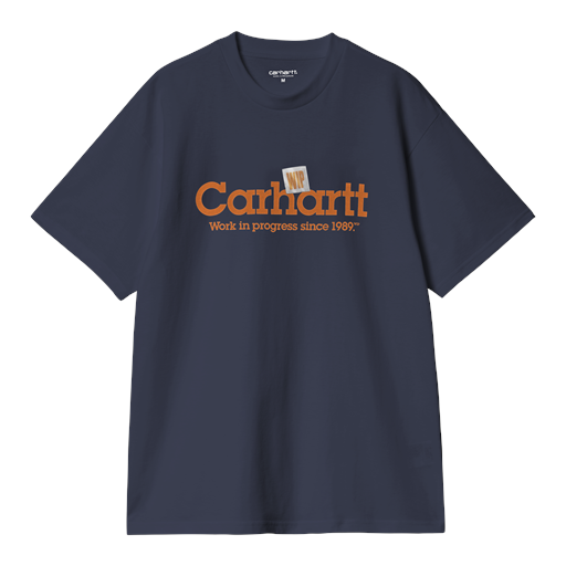 Carhartt WIP Label Script T-shirt, Blue, XS