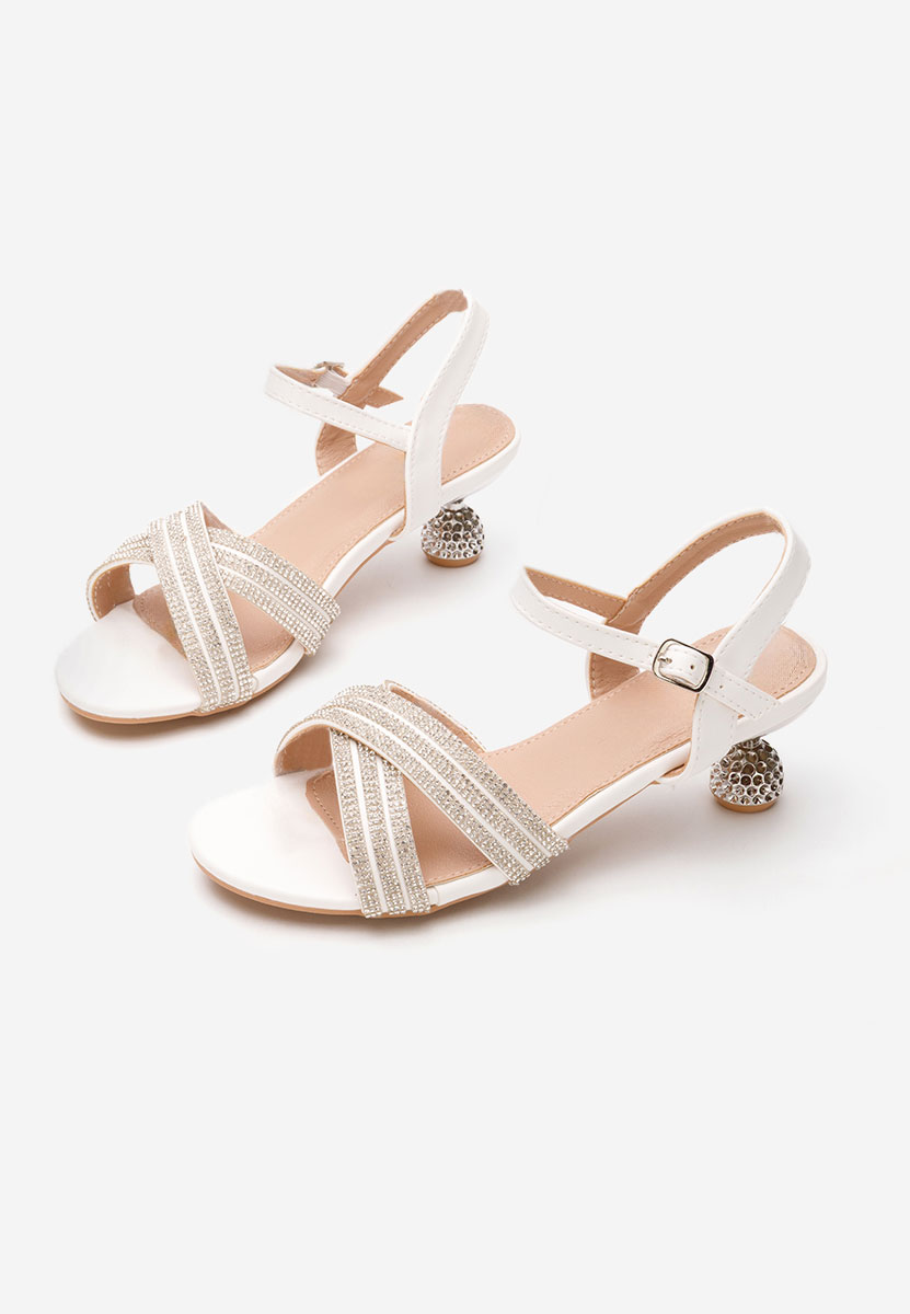 Sandales pour filles blanches Diamonds