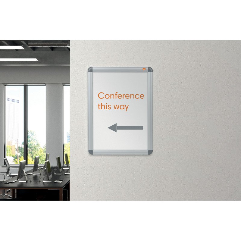 Porte-affiche A4 clipsable Nobo