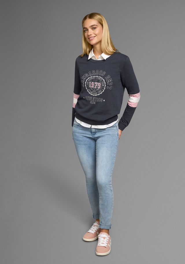 KangaROOS Sweatshirt , Langarm,  figurumschmeichelnde Passform,  bedruckte Optik