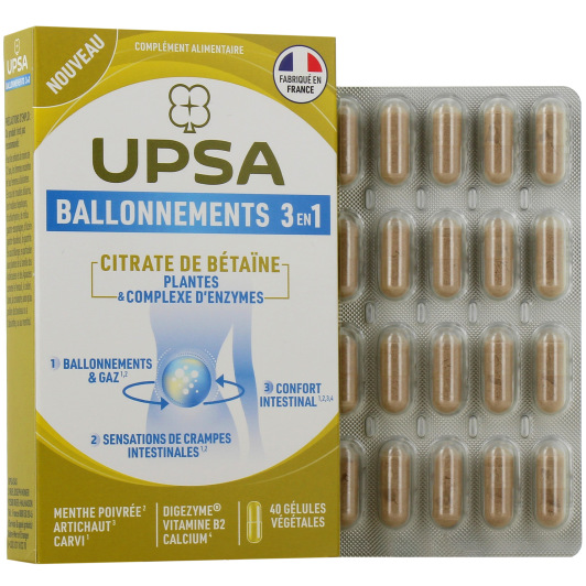 UPSA Ballonnements 3 en 1 - Confort Digestif