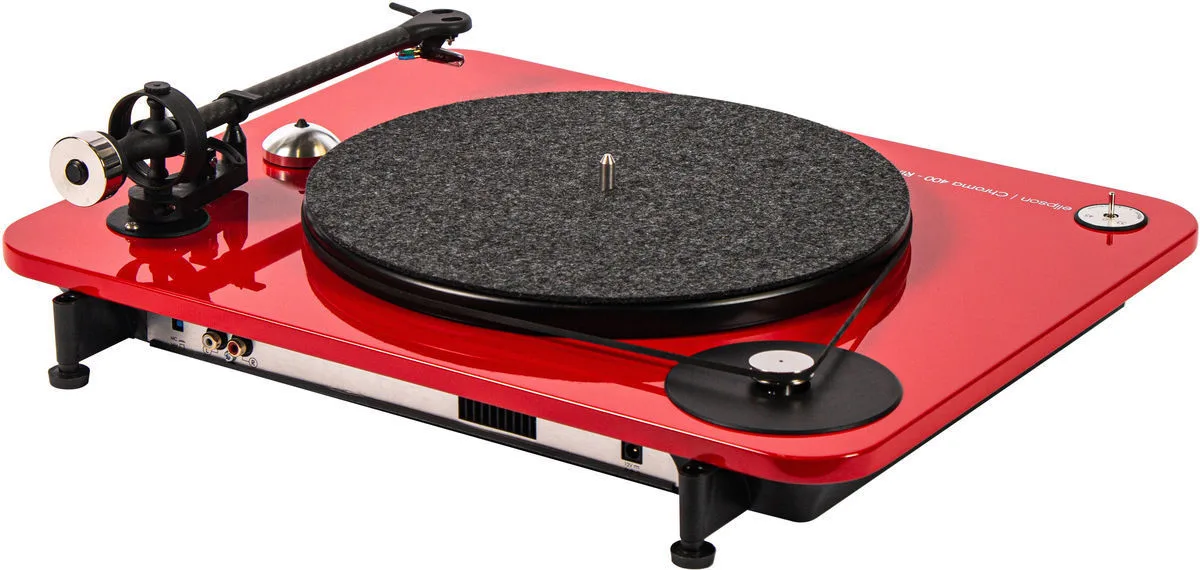 Elipson Chroma 400 RIAA BT Rouge laqué Platines vinyle hi-fi