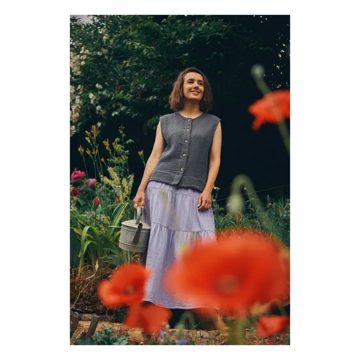 Poudre Organic Gilet Sans Manches Vanille - Collection Femme | Noir