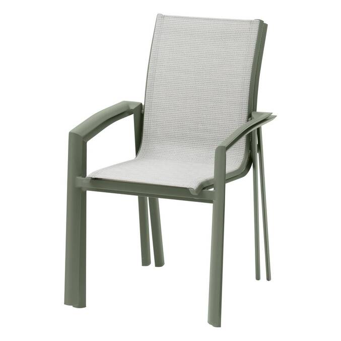 Fauteuil de jardin empilable AXANT Vert olive / Vert laurier