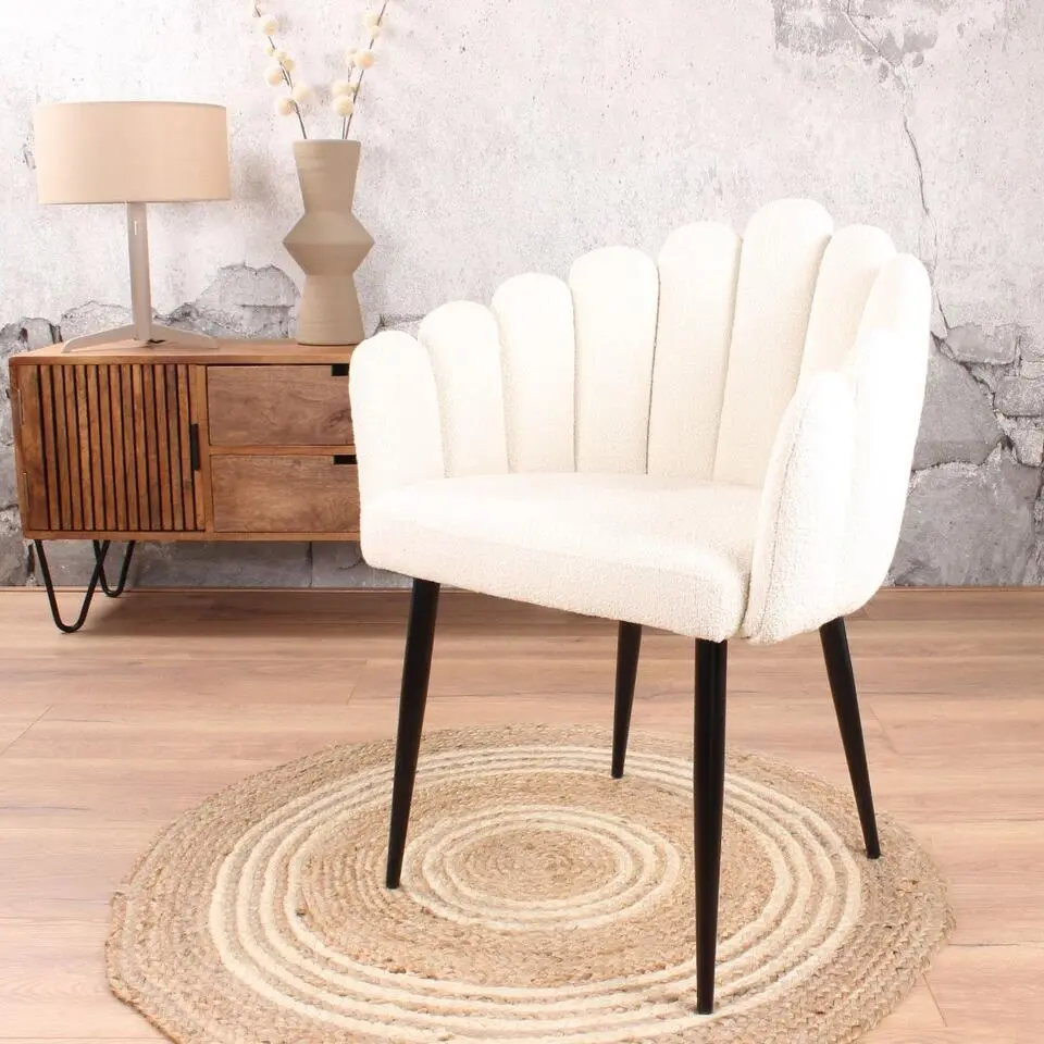 DS4U - Flower eetkamerstoel boucle wit