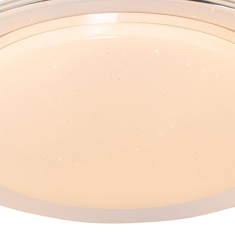 Smart plafondlamp wit 48 cm incl. LED en dimmer RGB - Jochem