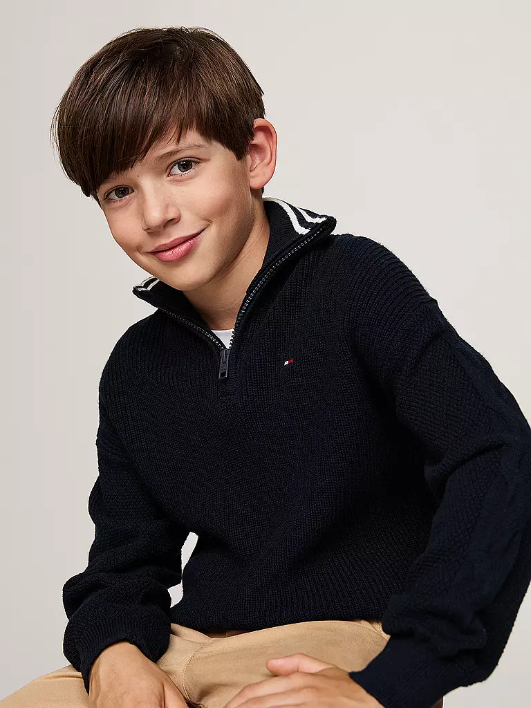 TOMMY HILFIGER Jungen Pullover  dunkelblau